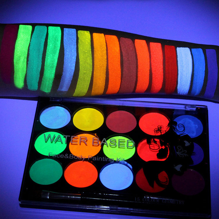 Fluorescent Water-Soluble 15-Color Body Paint