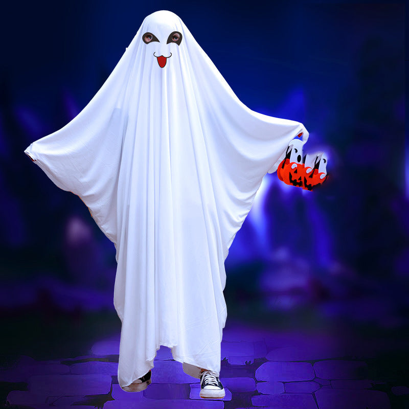 Halloween Children's Adult White Ghost Cloak