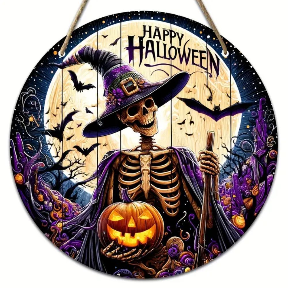 Halloween Wooden Doorplate Decorations