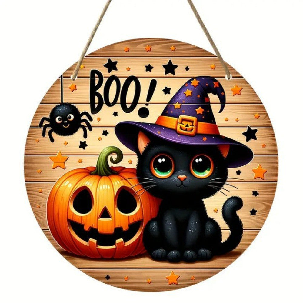 Halloween Wooden Doorplate Decorations