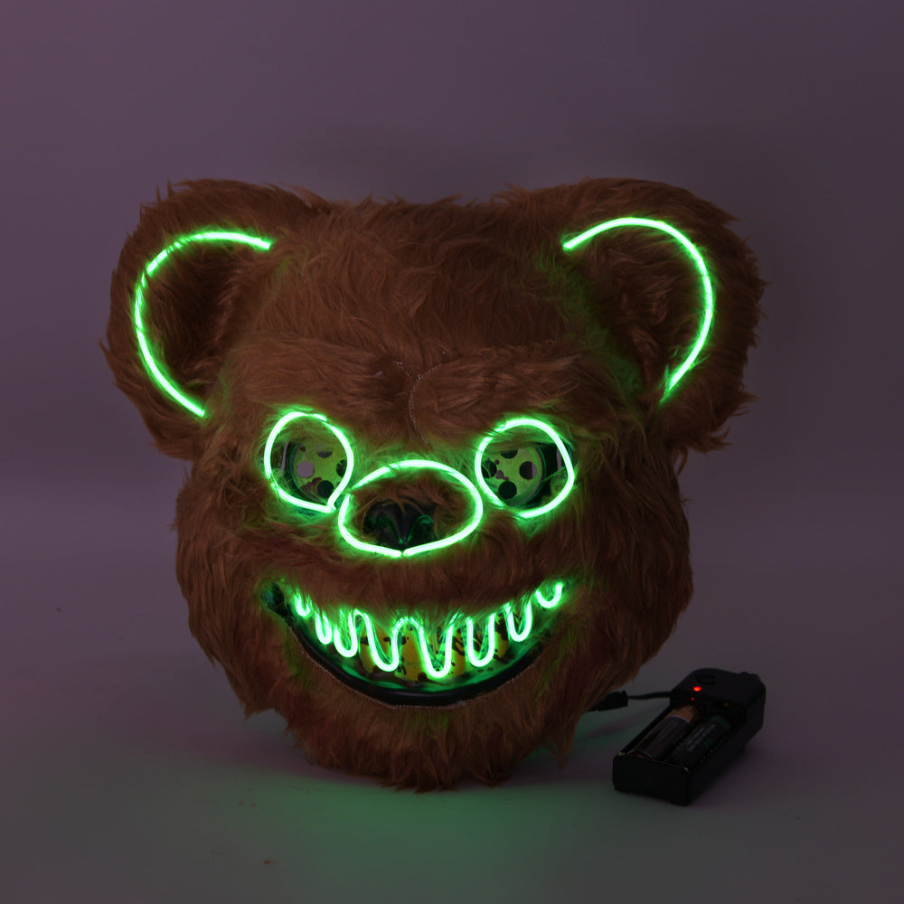 Led Luminous Bear Long Ear Plush Rabbit Mask