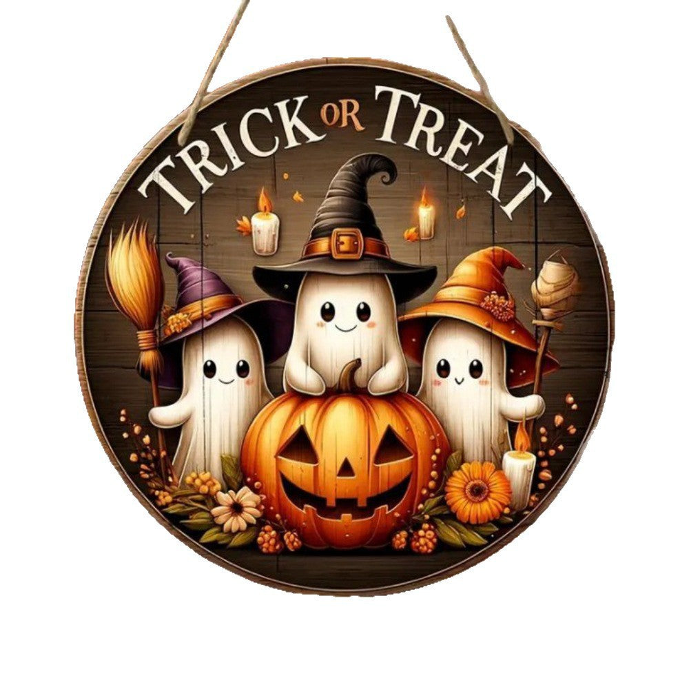 Halloween Wooden Doorplate Decorations