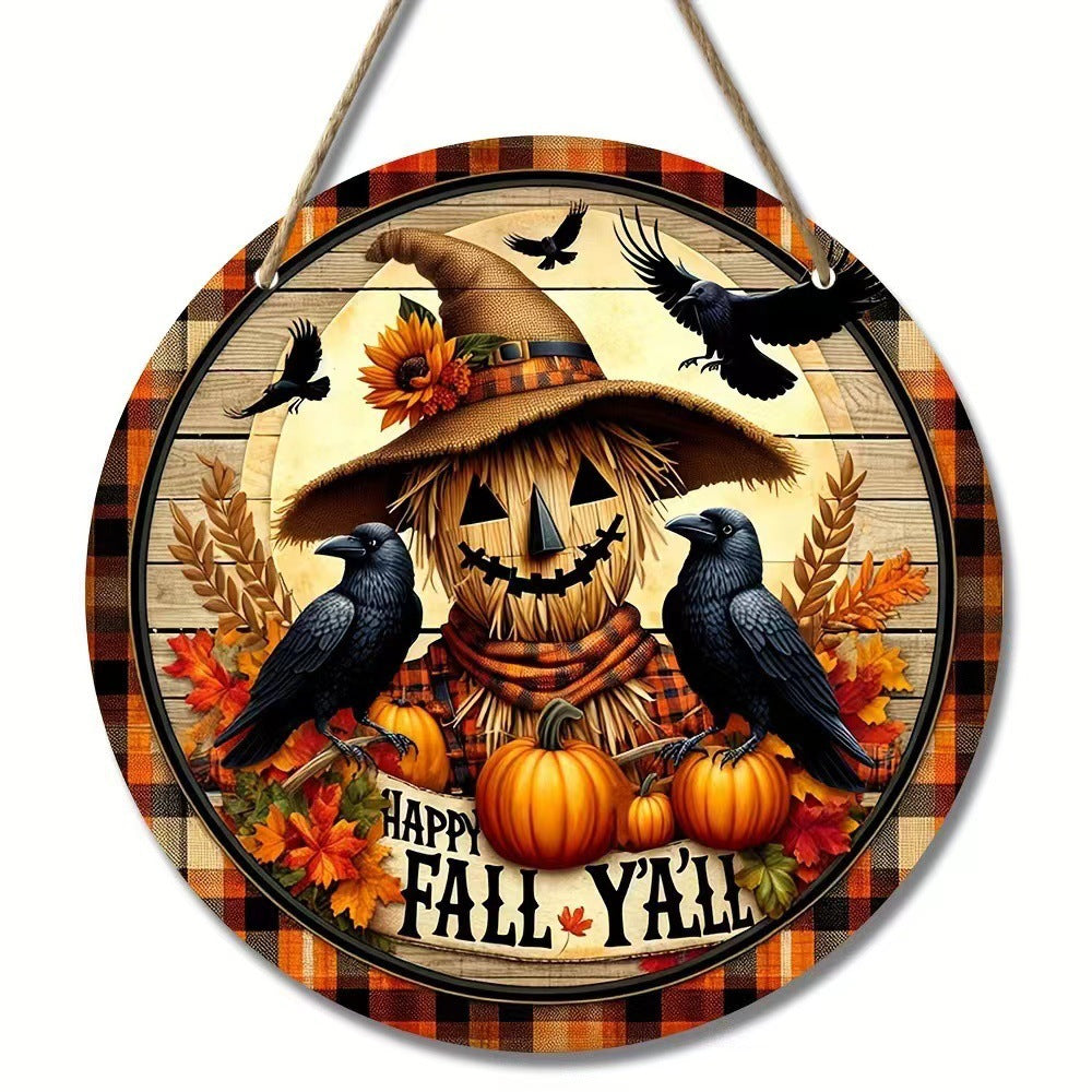 Halloween Wooden Doorplate Decorations