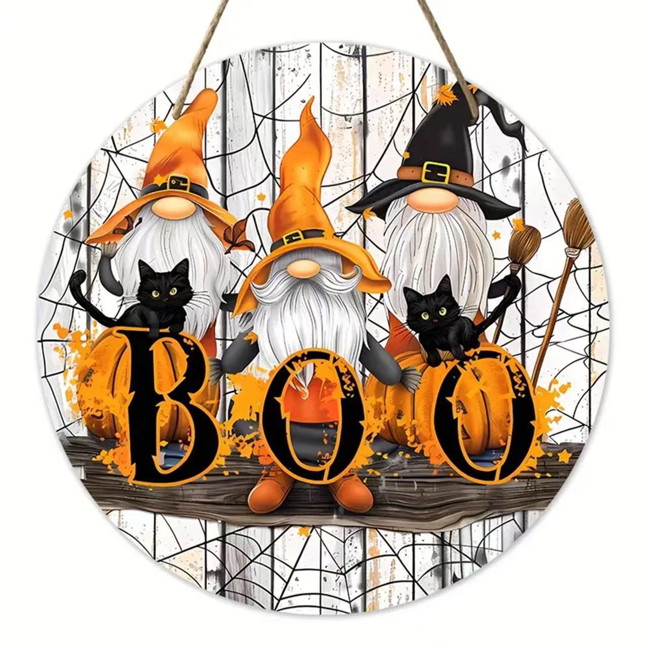 Halloween Wooden Doorplate Decorations