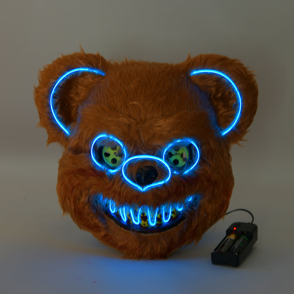 Led Luminous Bear Long Ear Plush Rabbit Mask