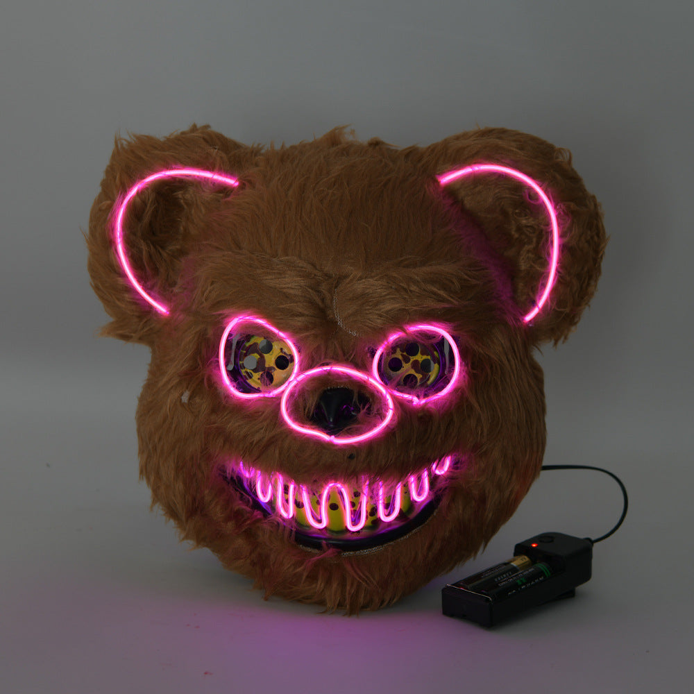 Led Luminous Bear Long Ear Plush Rabbit Mask