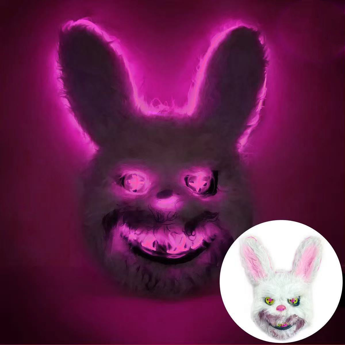 Led Luminous Bear Long Ear Plush Rabbit Mask