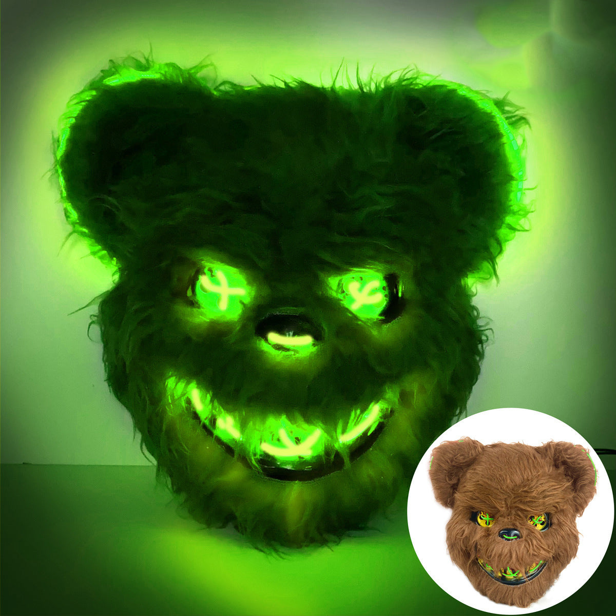 Led Luminous Bear Long Ear Plush Rabbit Mask