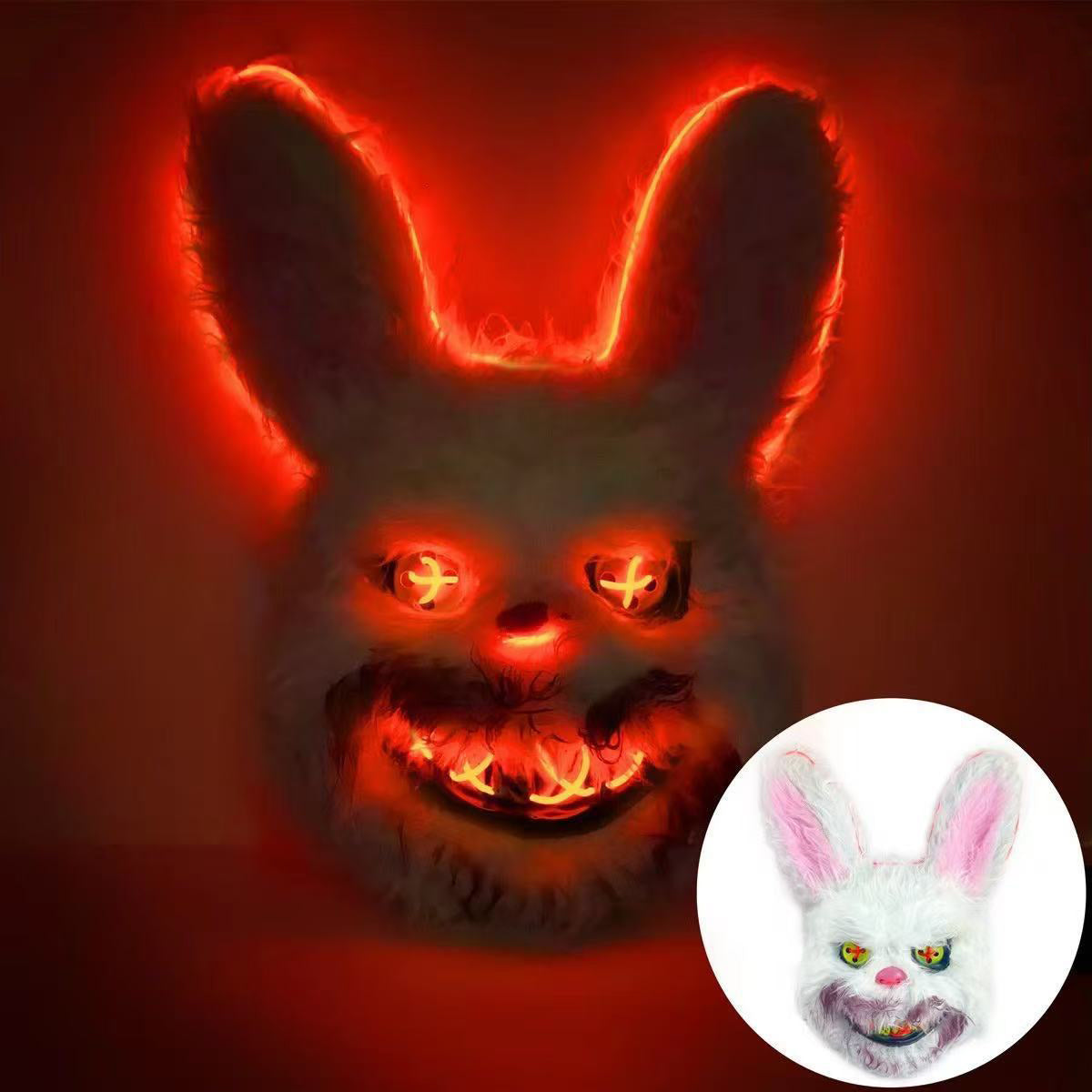 Led Luminous Bear Long Ear Plush Rabbit Mask