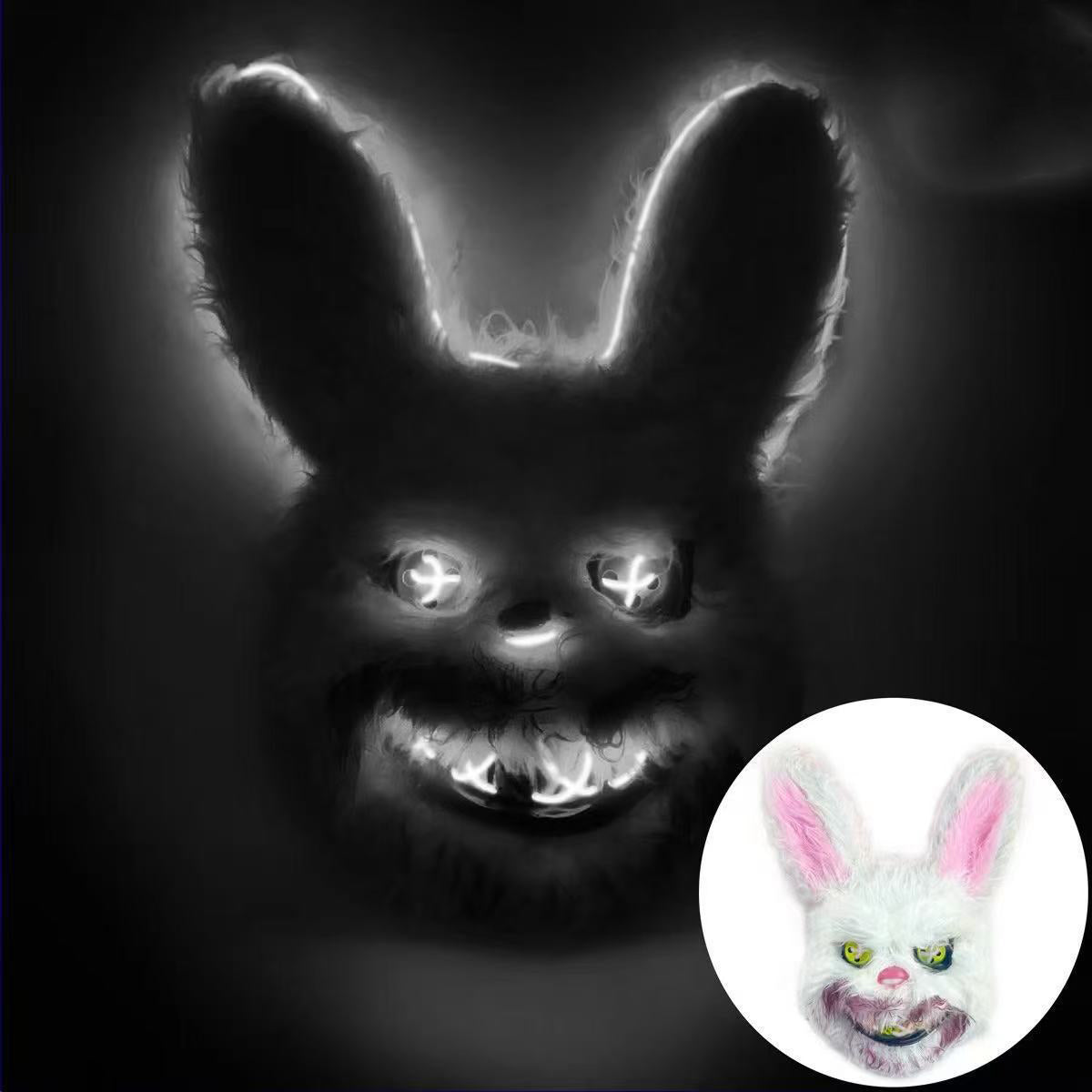 Led Luminous Bear Long Ear Plush Rabbit Mask