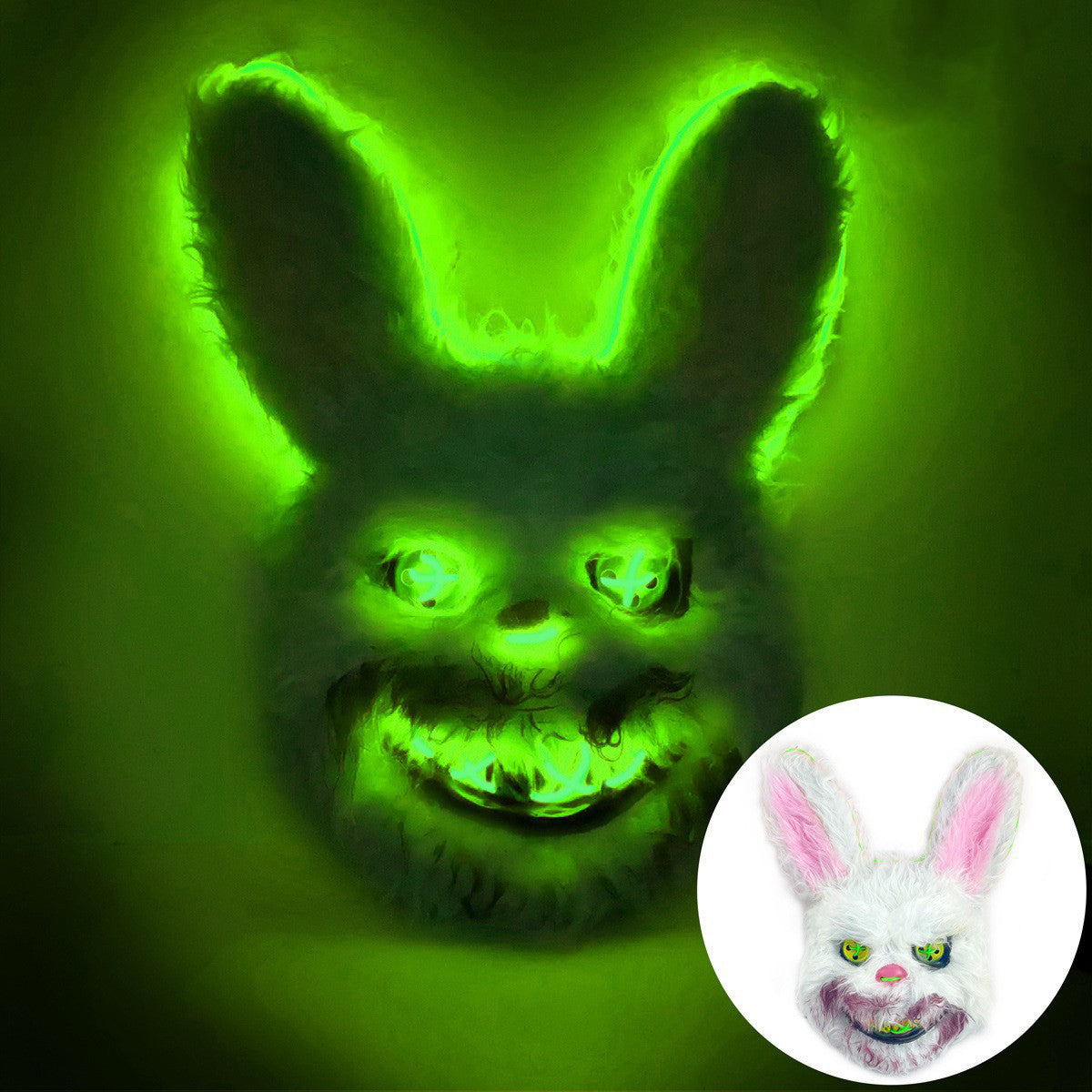 Led Luminous Bear Long Ear Plush Rabbit Mask