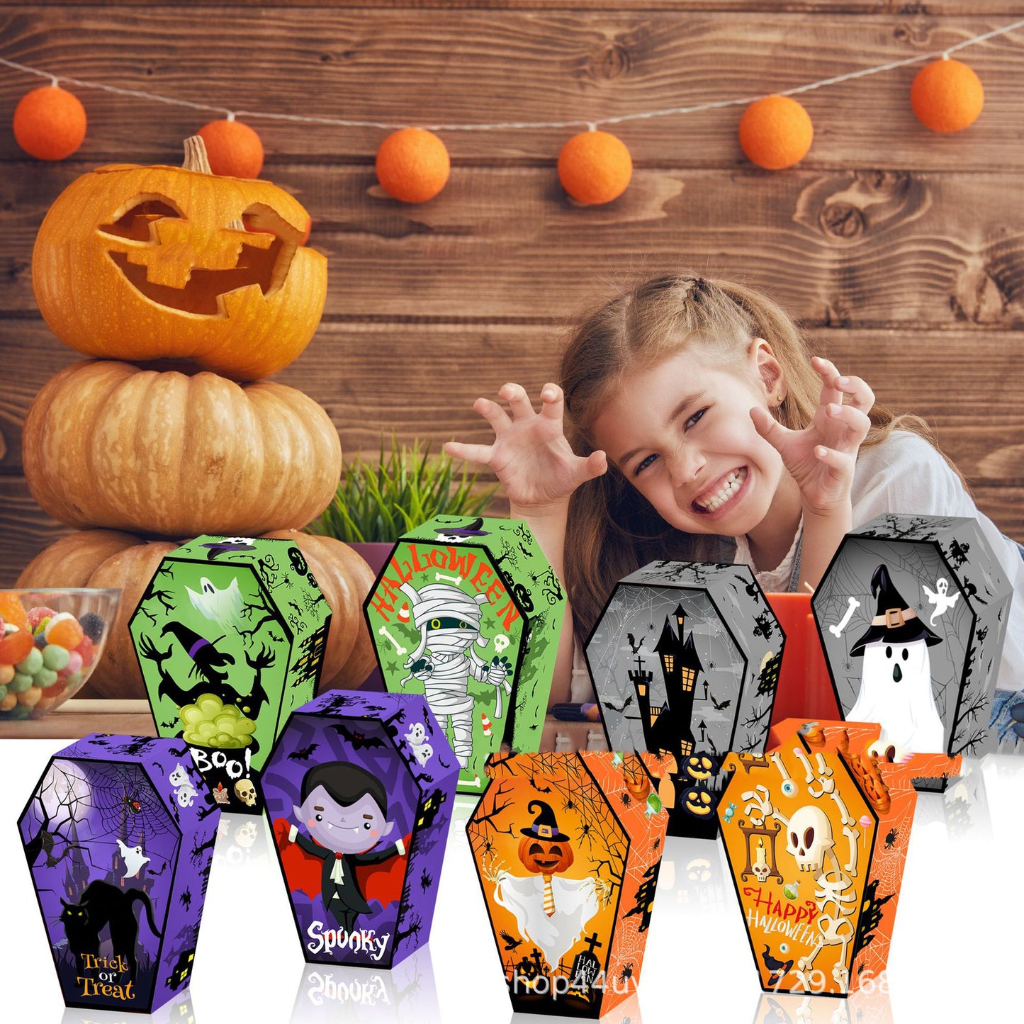 Halloween Candy Gift Special-Shaped White Cardboard Box