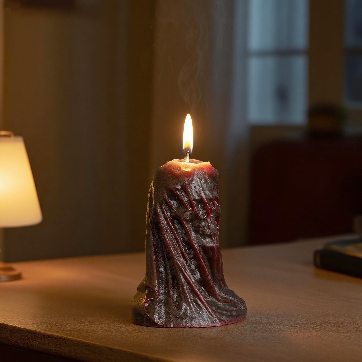 DIY Resin Halloween Veiled Skull Candle Decor Silicone Mold