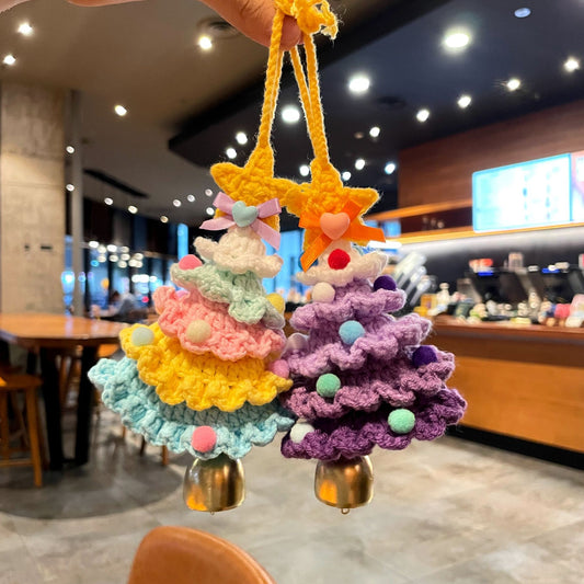 Knitted Mini Christmas Tree Hanging Ornament