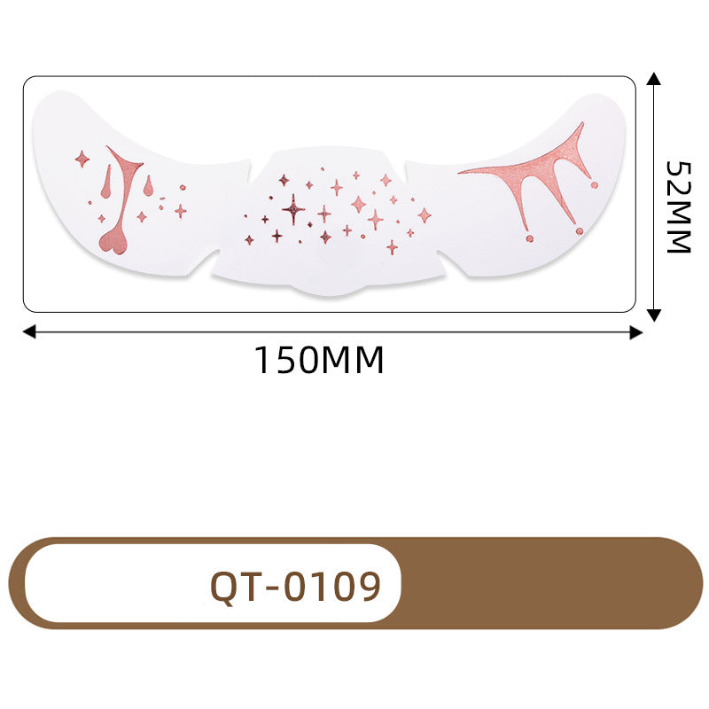 Halloween Waterproof European and American Freckle Face Tattoo Sticker ( 52*150MM)