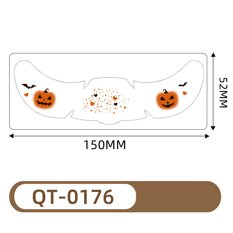 Halloween Waterproof European and American Freckle Face Tattoo Sticker ( 52*150MM)