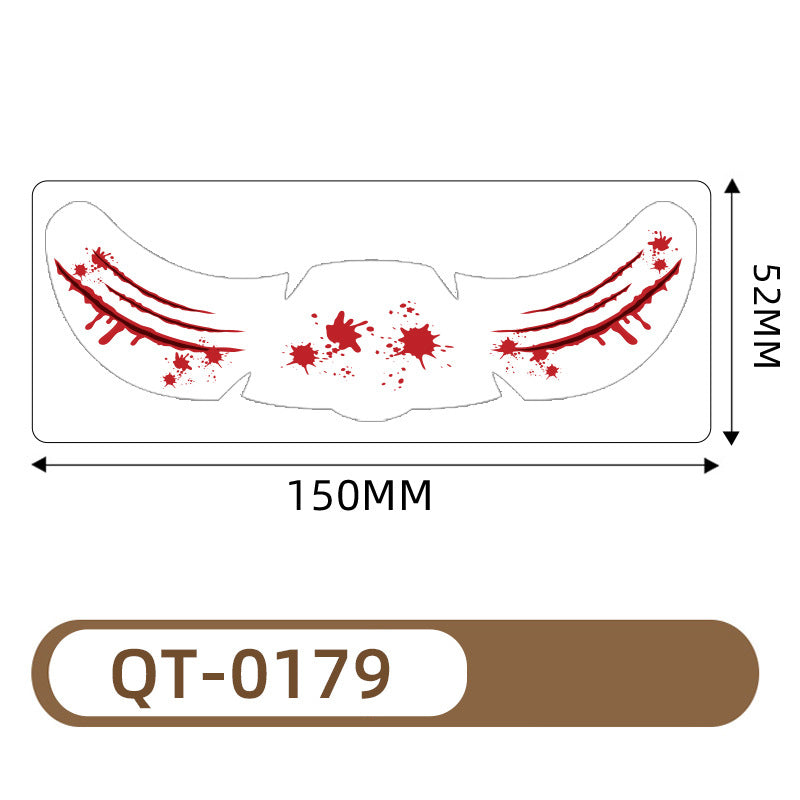 Halloween Waterproof European and American Freckle Face Tattoo Sticker ( 52*150MM)