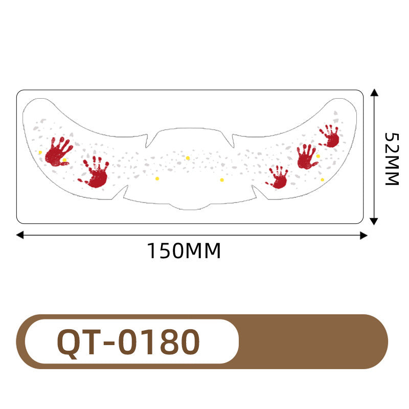 Halloween Waterproof European and American Freckle Face Tattoo Sticker ( 52*150MM)