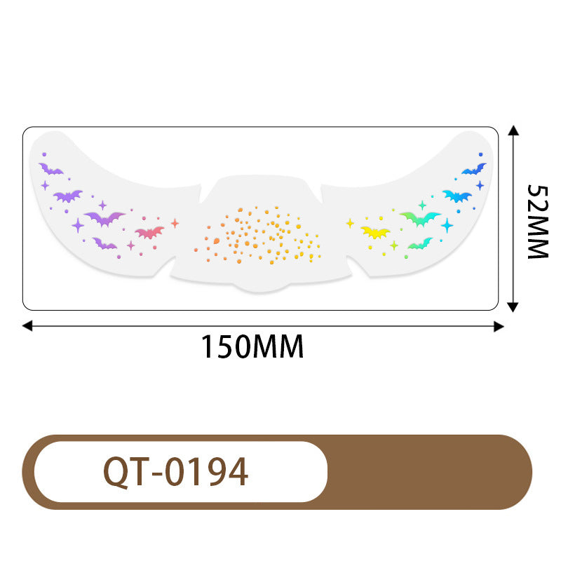 Halloween Waterproof European and American Freckle Face Tattoo Sticker ( 52*150MM)