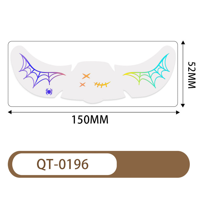 Halloween Waterproof European and American Freckle Face Tattoo Sticker ( 52*150MM)