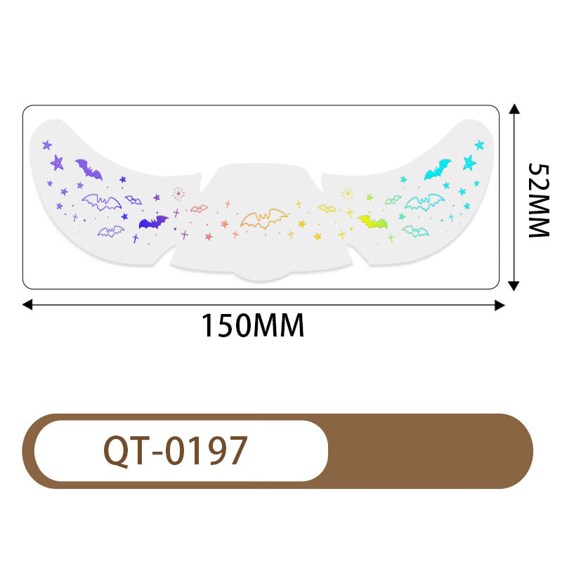 Halloween Waterproof European and American Freckle Face Tattoo Sticker ( 52*150MM)