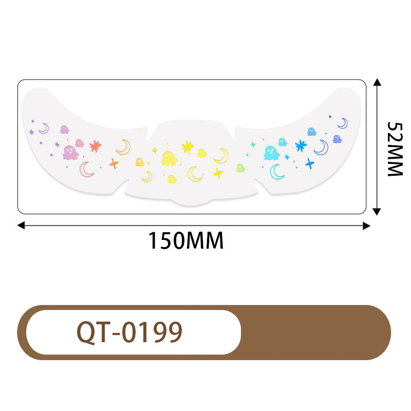 Halloween Waterproof European and American Freckle Face Tattoo Sticker ( 52*150MM)