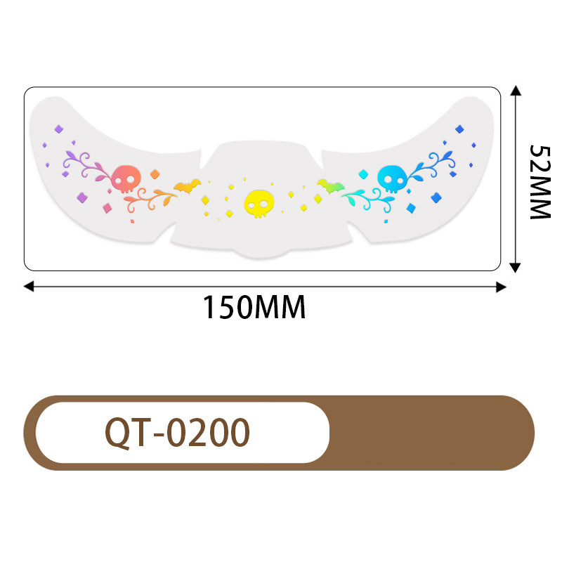 Halloween Waterproof European and American Freckle Face Tattoo Sticker ( 52*150MM)