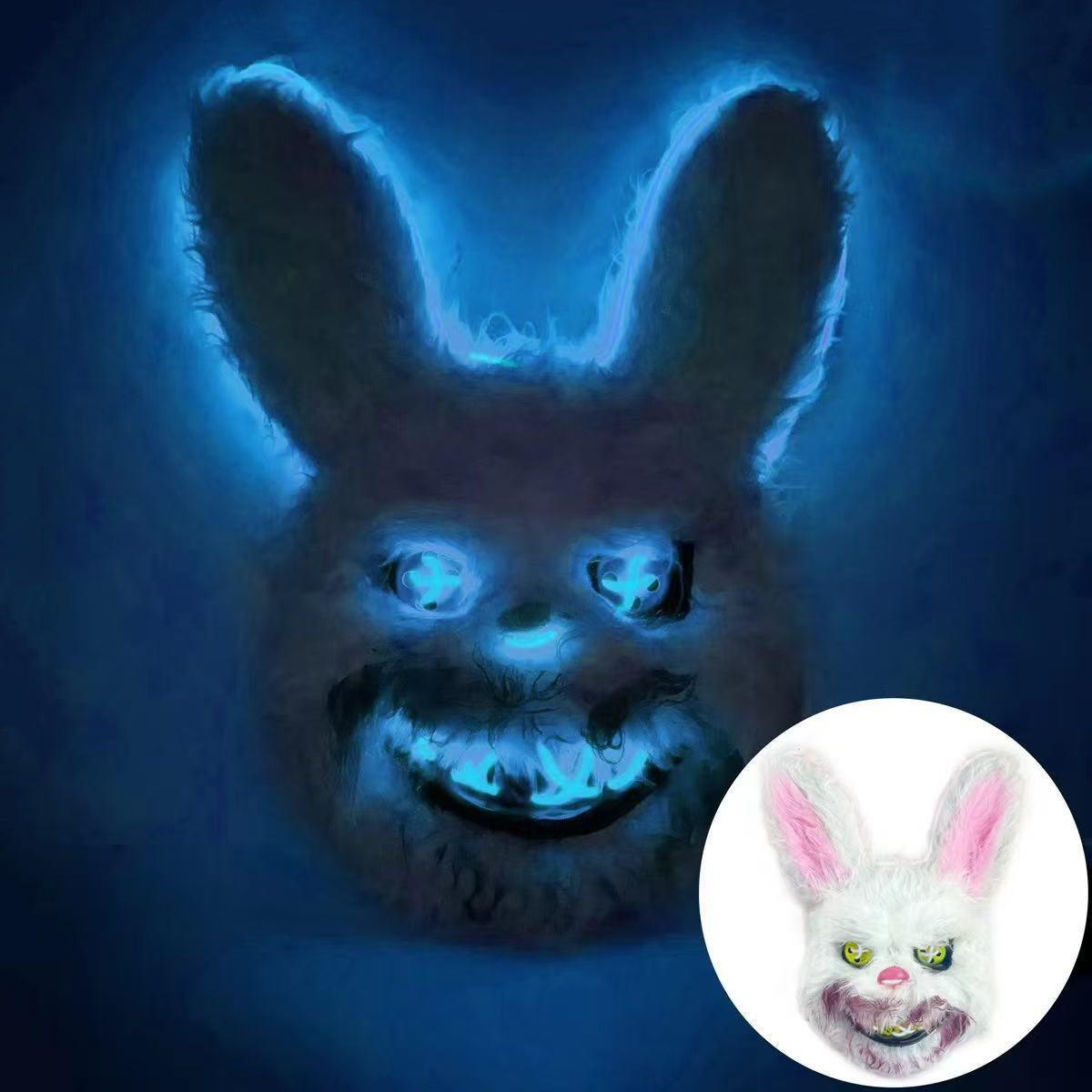 Led Luminous Bear Long Ear Plush Rabbit Mask