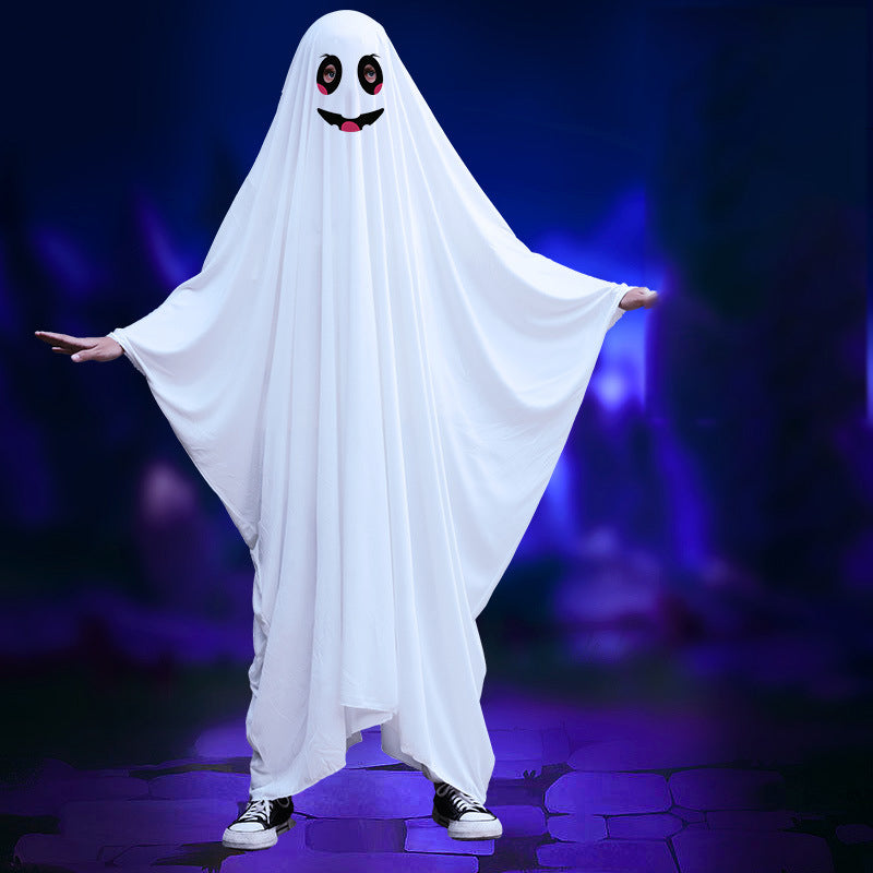 Halloween Children's Adult White Ghost Cloak