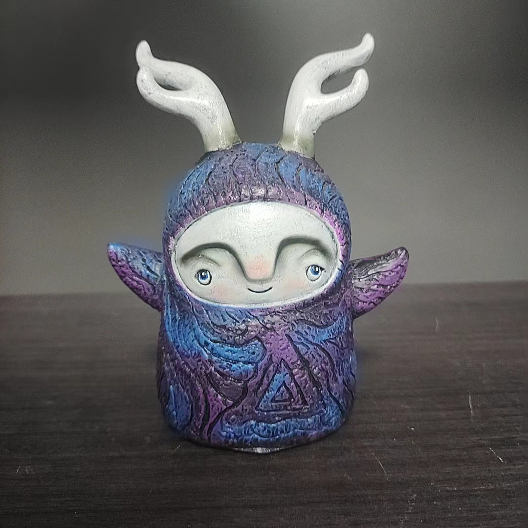 Halloween Spooky Skeleton and Raven Resin Craft Party Decorative Figurine