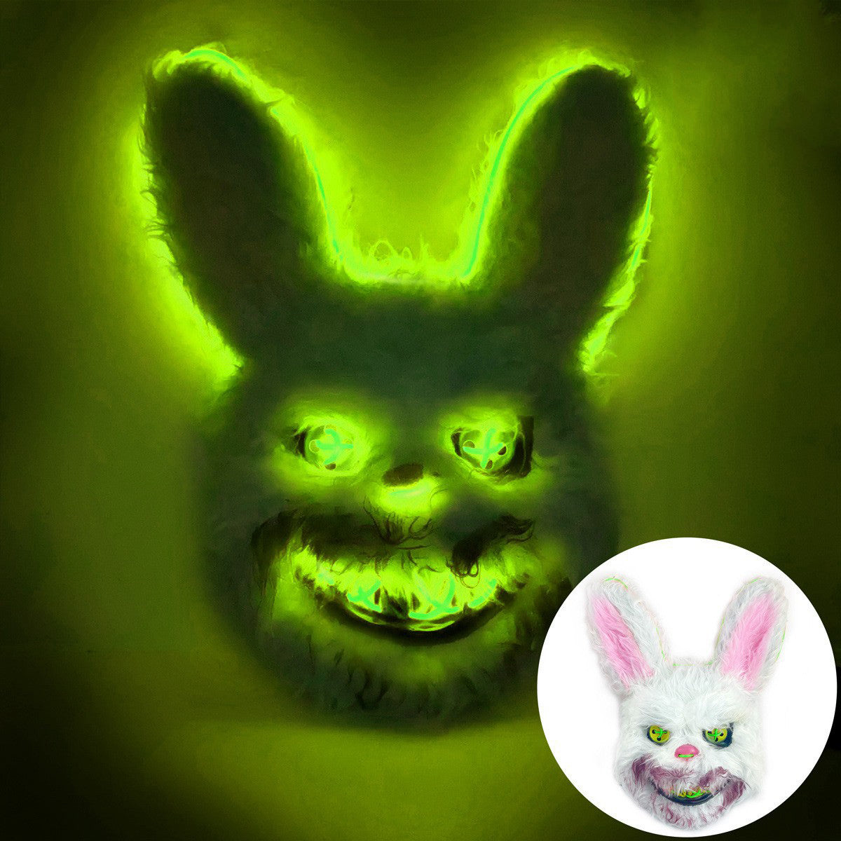Led Luminous Bear Long Ear Plush Rabbit Mask