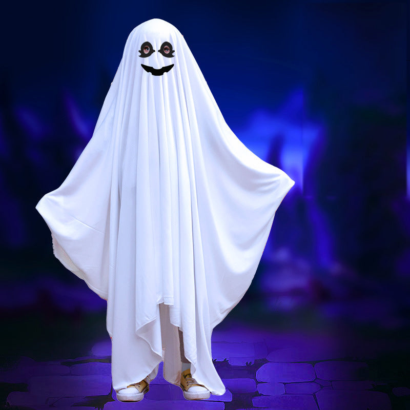 Halloween Children's Adult White Ghost Cloak